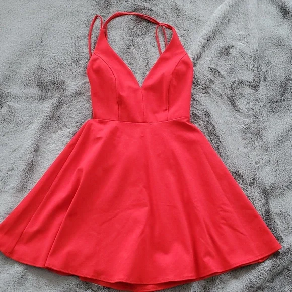 Lulus | Dresses | Lulus Believe In Love Red Skater Dress Size Medium |  Poshmark